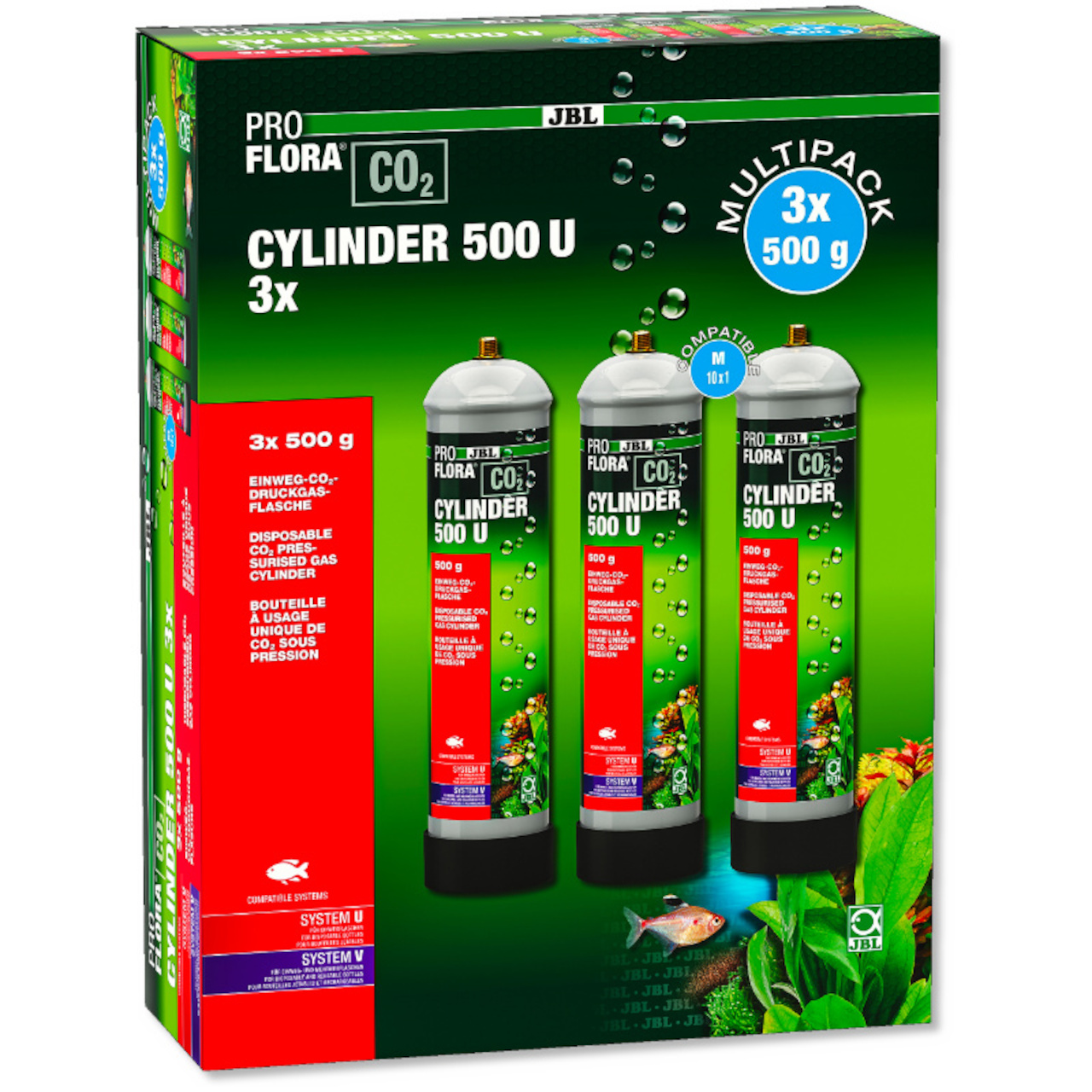 JBL ProFlora CO2 Cylinder 500 U 3x