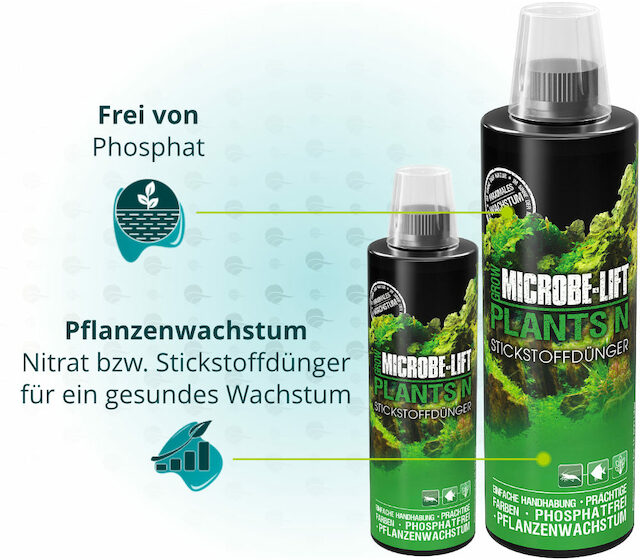 Dieses Bild zeigt die Eigenschaften von Microbe Lift Plants N - Nitratdünger (Stickstoffdünger)